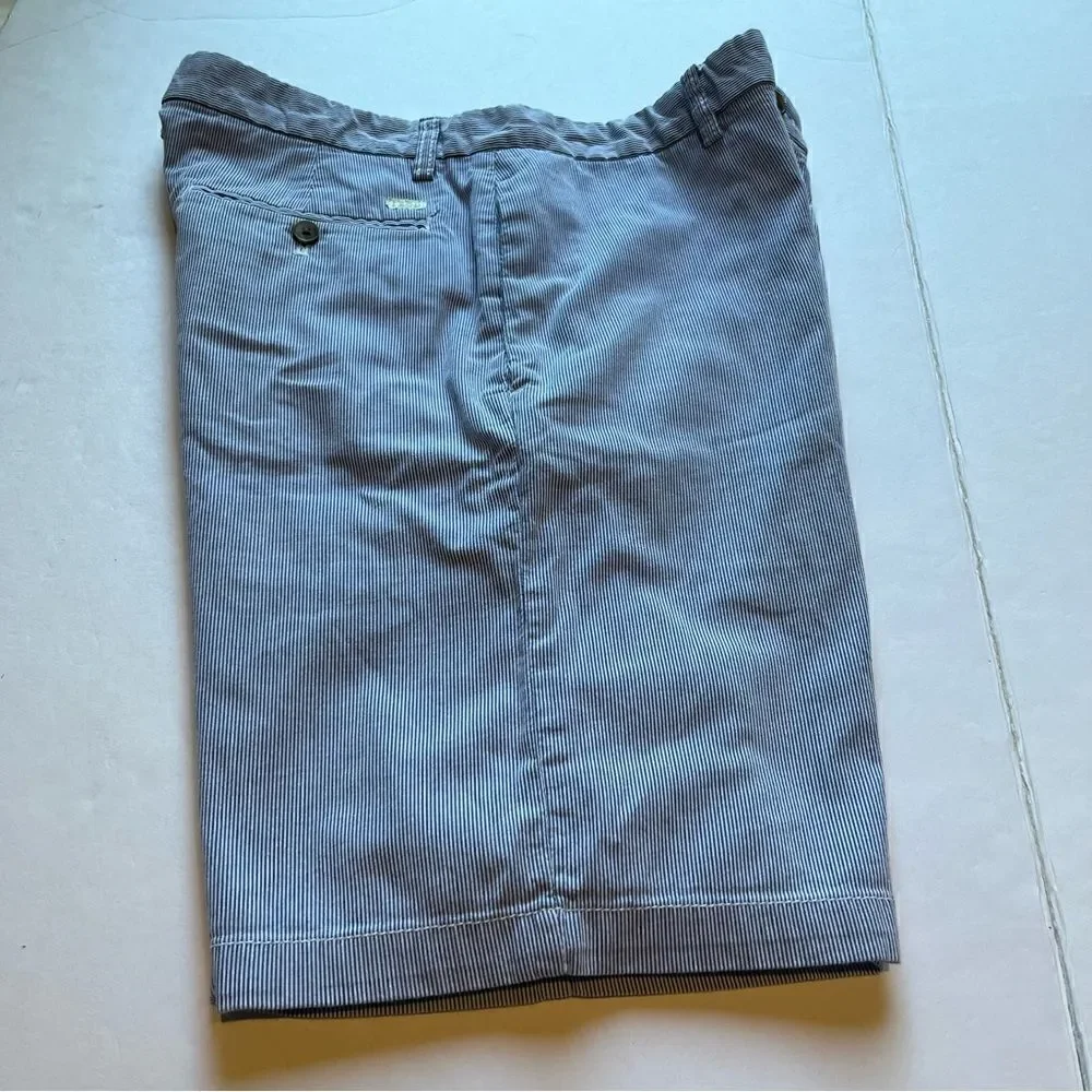 Izod Men's Casual Shorts Light blue with white pin stripe Size 34
